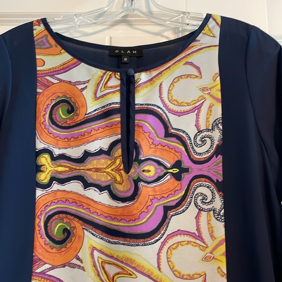 Navy Dress with quarter length sleeves. Great condition. - Picture 3 of 3